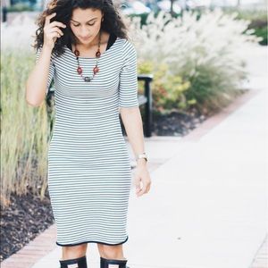Fitted Stripe Mini Dress